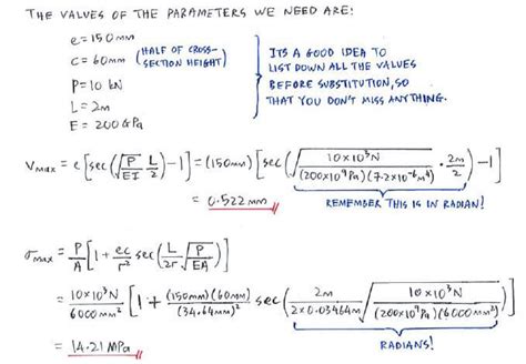 Example | C5.2 Secant Formula | Solid Mechanics II