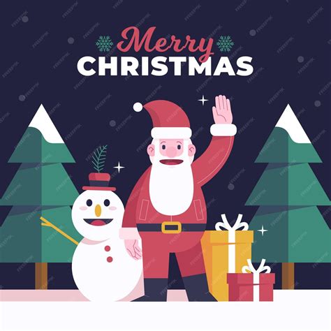 Free Vector | Flat design santa claus background