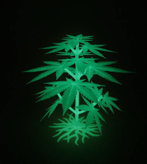 3d printed weed plant glow in the dark | Etsy