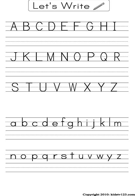 4 Line Alphabet Worksheets | AlphabetWorksheetsFree.com