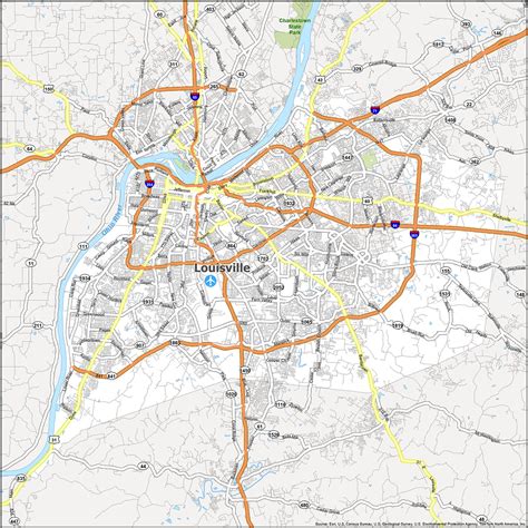 Map of Louisville KY - GIS Geography