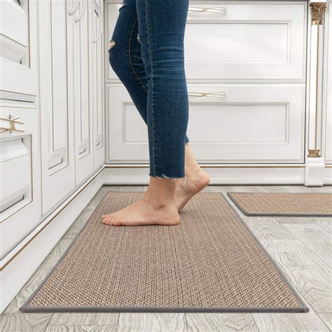 Latitude Run® Kitchen Rugs And Mats Washable [2 PCS],Non-Skid Natural ...