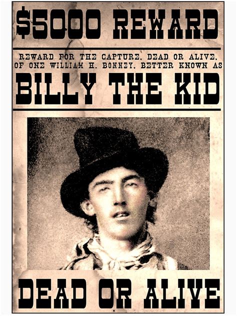 "BILLY THE KID : Vintage Restored Wanted Poster" T-shirt by posterbobs ...