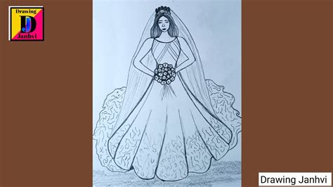 How to Draw a wedding Girl || Pencil Drawing || Easy Drawing for ...