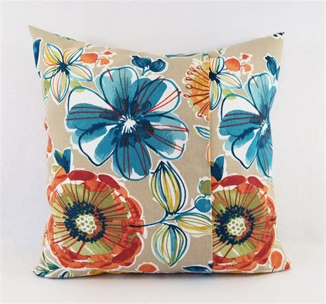 OUTDOOR Two Floral Pillow Covers Grey Pillows Patio Pillow - Etsy