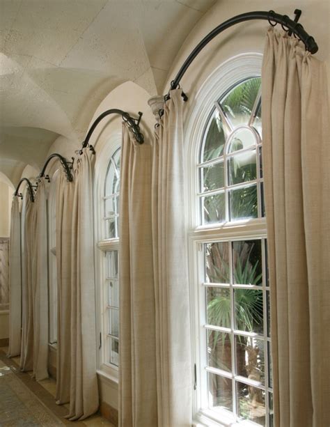 Curved Curtain Rod For Arch Window | Arched window treatments, Curtains for arched windows ...