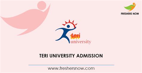 TERI University Admission 2020 | Application Form (Extended), Eligibility