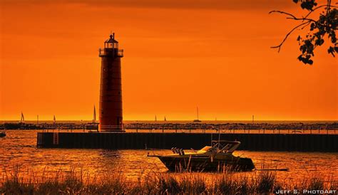 Pere Marquette Lighthouse | Escanaba in da moonlight, Michigan beaches, Pure michigan