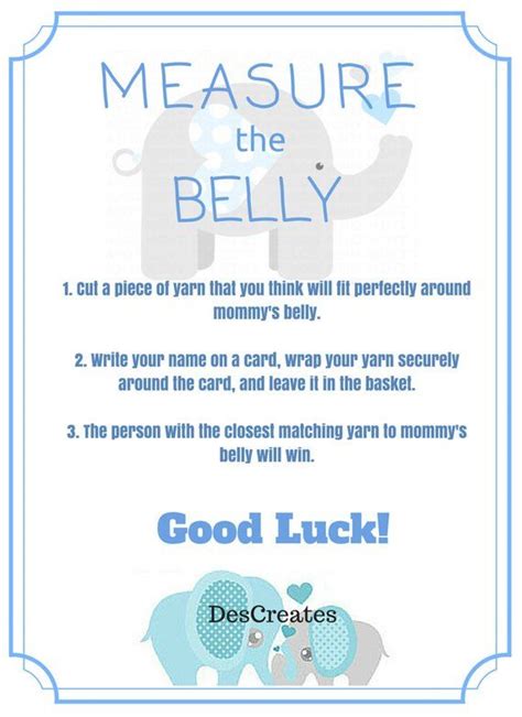 Baby Shower Measure Belly Game - DIY