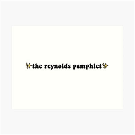 The Reynolds Pamphlet Art Prints | Redbubble