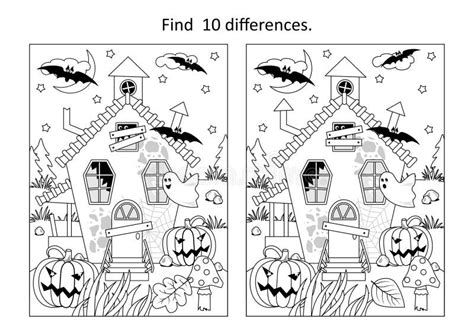 Spot Difference Haunted House Stock Illustrations – 14 Spot Difference Haunted House Stock ...