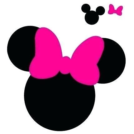 minnie mouse silhouette mickey ears printable template png | Mickey ...