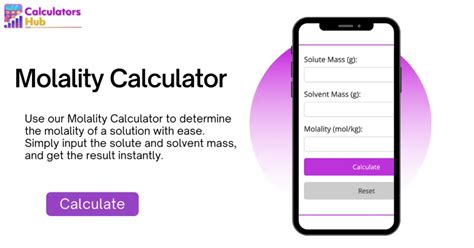 Molality Calculator: Quick and Accurate Results for Your Solutions