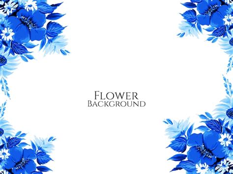 Free Vector | Beautiful elegant blue color flower background