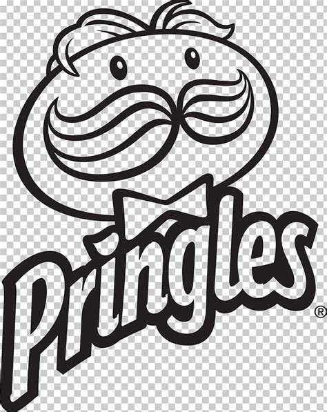 the logo for pringles, which has been drawn in black and white on ...