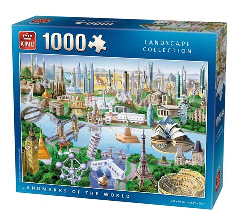 Landmarks of the World Puzzle from King - 1000 pieces | World puzzle ...