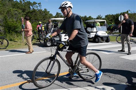 Joe Biden falls off bike riding near Delaware beach home