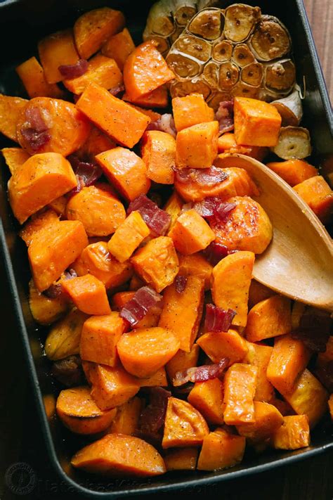 Roasted Sweet Potatoes and Bacon - NatashasKitchen.com