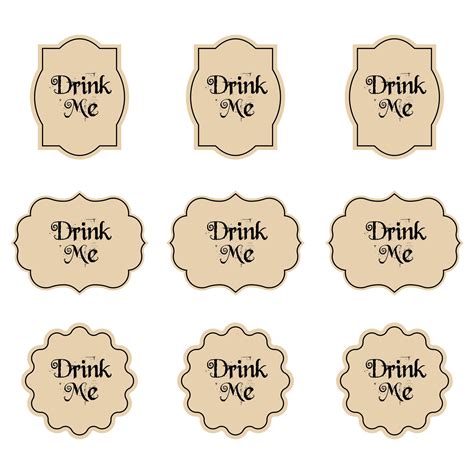 Eat Me Drink Me Templates - 13 Free PDF Printables | Printablee