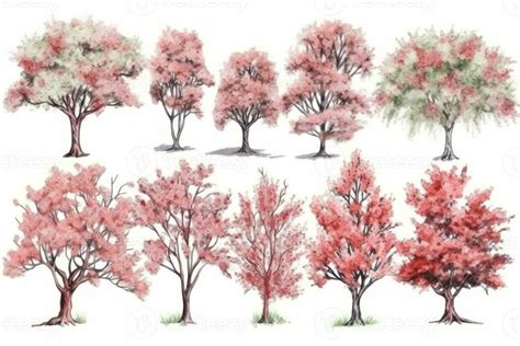 Dogwood Tree Forest Watercolor Collection Generative AI 29988848 Stock ...