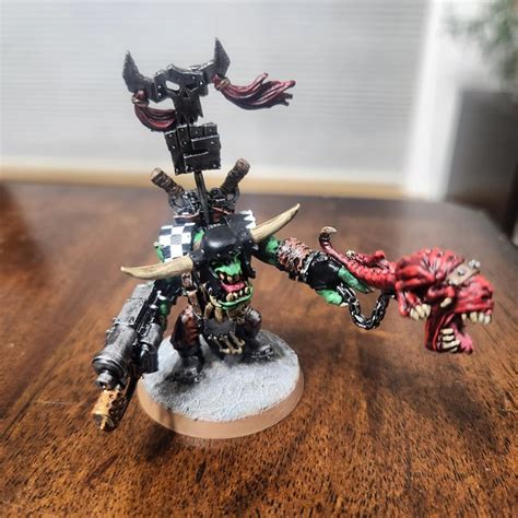 Ork Warboss with attack squig : r/orks