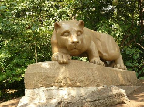 The Nittany Lion Shrine at Pennsylvania State University was dedicated on October 24, 1942 ...