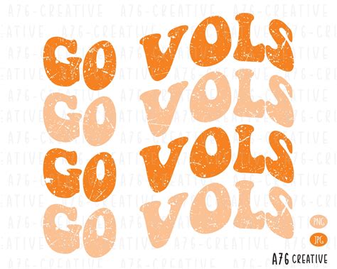 Retro Go Vols Groovy Png Tennessee Png Go Vols Png Football - Etsy