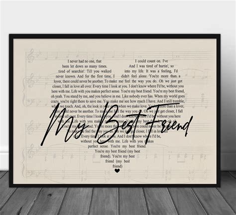 Tim Mcgraw My Best Friend Lyrics Poster A Place In The Sun | Etsy