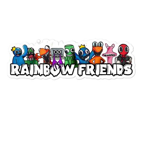 Rainbow Friends Sticker, Roblox Rainbow Friends Sticker - Etsy