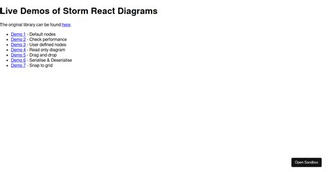 storm-react-diagrams examples - CodeSandbox