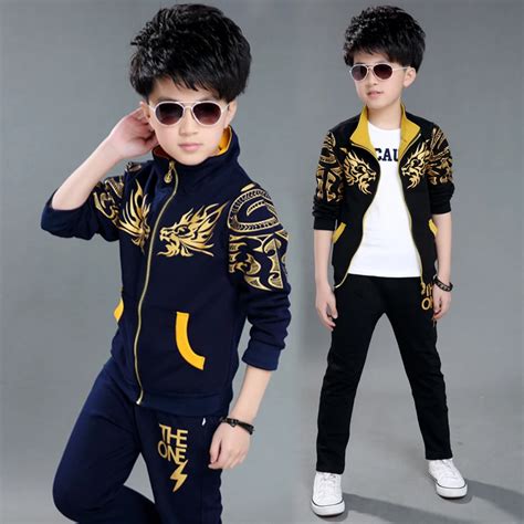 Boys Sets Kids Tracksuit Children Clothing Boy's Suits Spring 5 12 14 Years Old 2016 New ...