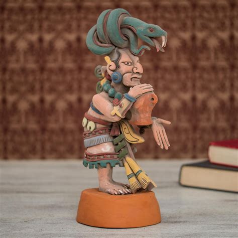 Ceramic Sculpture of Mayan Goddess Ixchel from Mexico - Mayan Goddess of Medicine | NOVICA