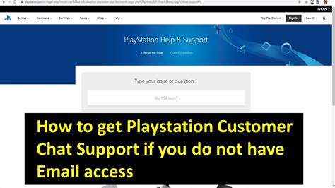 How to get Playstation Customer Chat Support if you do not have Email access? - YouTube