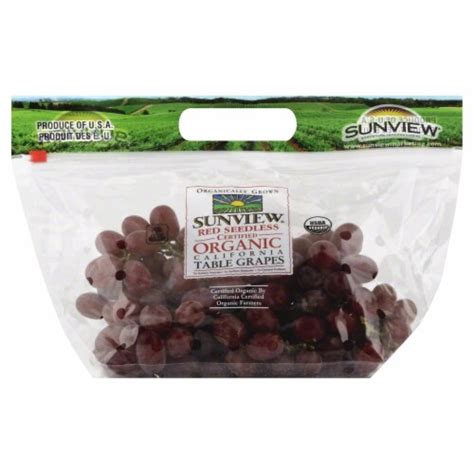 Kroger - Sunview Grape Red Seedless Extra Large Organic Grapes, 1 lb