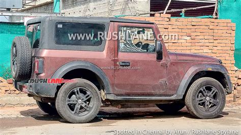 New Mahindra Thar Removable Hard-Top Variant Spied Testing In Chennai