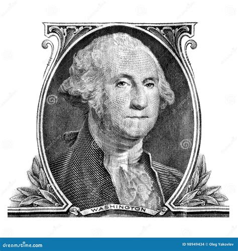 George Washington on One Dollar Bill Stock Photo - Image of note, reserve: 98949434