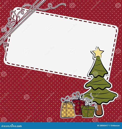 Cute Christmas Postcard Template Royalty Free Stock Photography - Image: 28060417