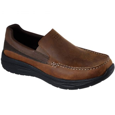 Skechers Harsen Ortego Mens Casual Slip On Loafers | Charles Clinkard