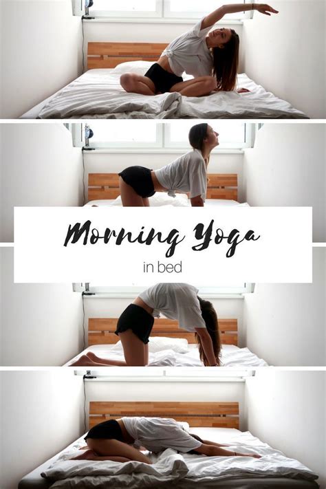 Morning yoga in bed | Morning yoga, Bed yoga, Easy morning yoga