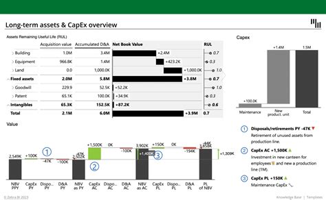 Long-Term Assets and Capex Report Excel Template | Zebra BI