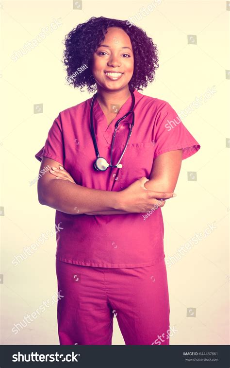 Black Woman Nurse Stethoscope Stock Photo 644437861 | Shutterstock