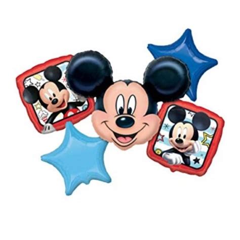 Mickey Mouse On The Go 5 Balloon Bouquet - Kids Themed Party Supplies | Character Parties Australia