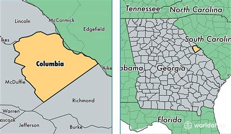 Columbia County, Georgia / Map of Columbia County, GA / Where is ...