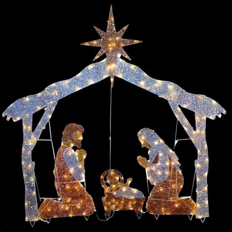72 in. Nativity Scene with Clear Lights – Lamouren Online Fashion And Women’S Clothing