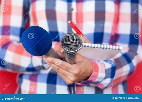 Press Conference. Reporter. Journalism. Stock Image - Image of press, equipment: 92772379