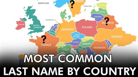 Most Common Last Names In Europe - YouTube