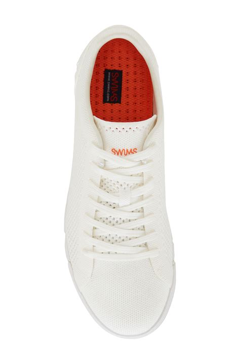 Swims - Breeze Tennis White Knit Sneaker | Mitchell Stores