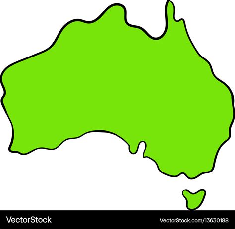 Australian Map Cartoon