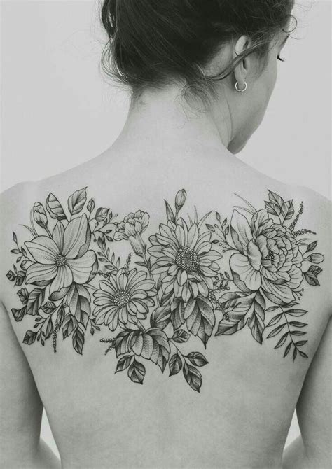 flower tattoos on back and side #Tattoosonback | Floral back tattoos, Beautiful back tattoos ...