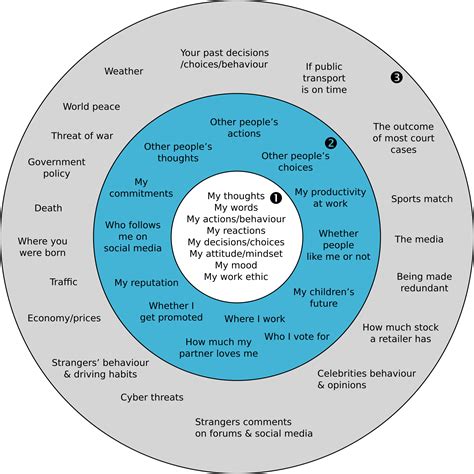 Printable Circle Of Control Worksheet